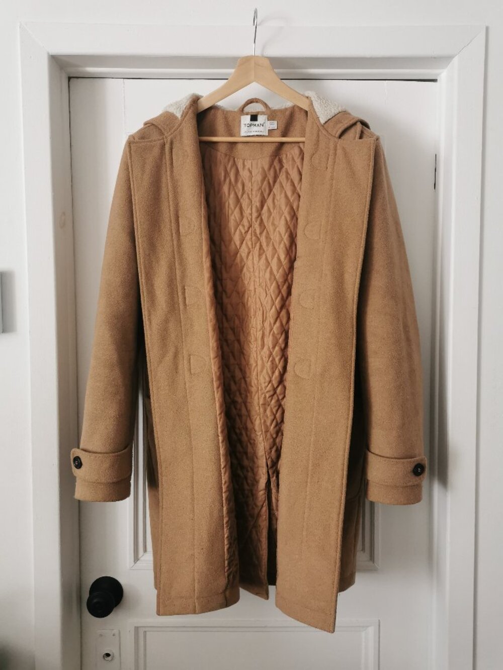 Topman camel duffle coat